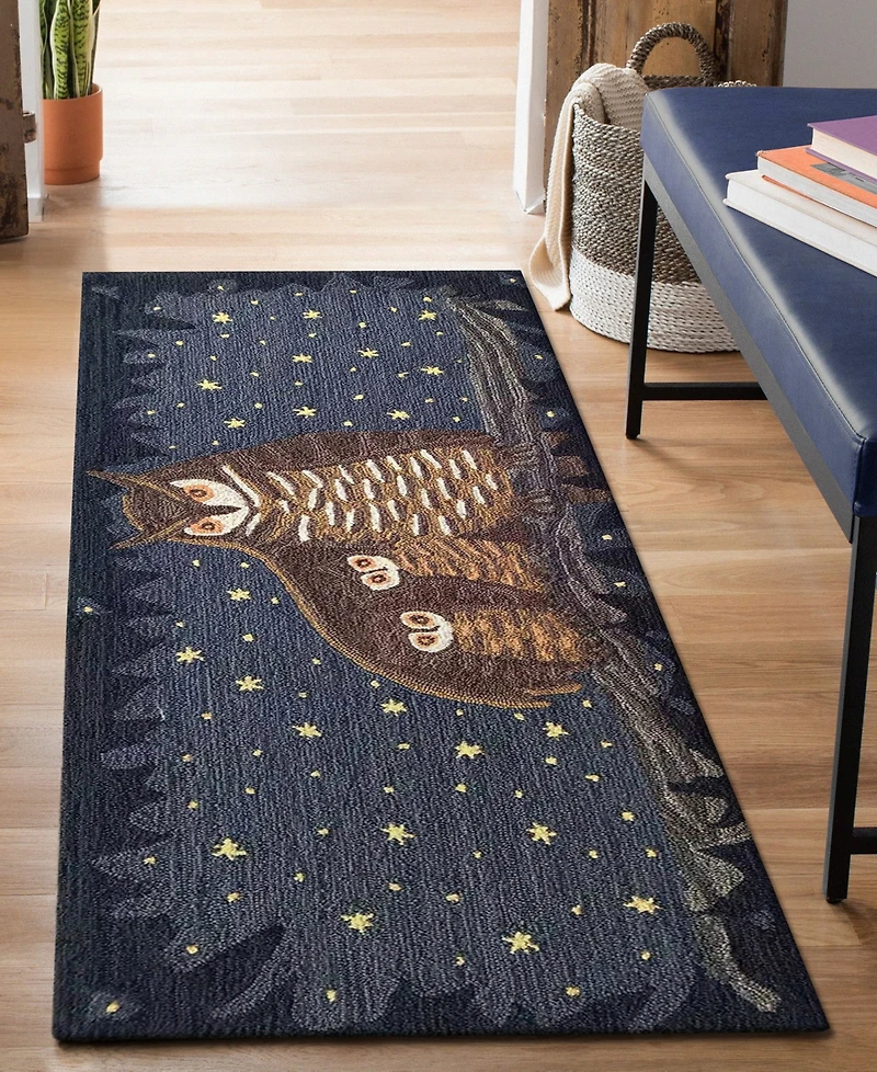 Liora Manne' Frontporch Owl Family 2'x5' Runner Area Rug