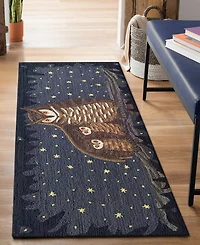 Liora Manne' Frontporch Owl Family 2'x5' Runner Area Rug