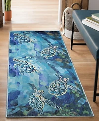 Liora Manne' Impressions Seaturtles 1'11"x4'11" Runner Area Rug