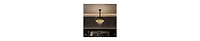 gaomon Modern Crystal Chandeliers 3 Tiers Black and Gold Pendant Light Fixtures