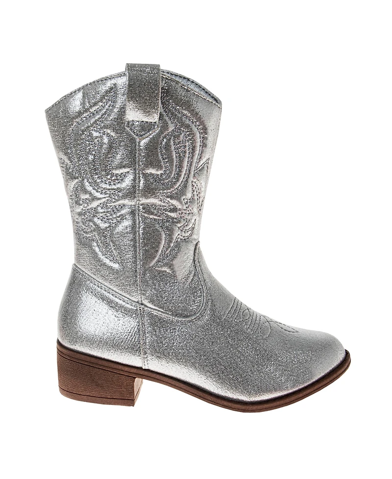 Kensie Girl Little Kids and Big Kids Metallic Cowgirl Boots