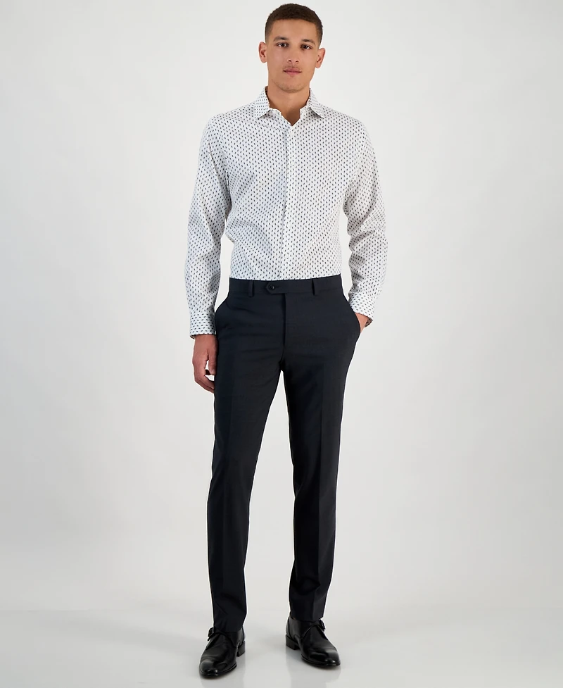 Bar Iii Men's Bree Slim-Fit Stretch Leaf-Print Dress Shirt, Exclusively at Macy's