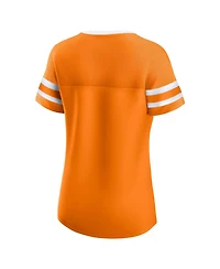 Fanatics Women's Tennessee Orange Volunteers Iconic Athena Lace-Up T-Shirt