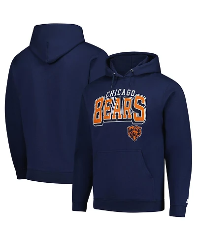 Starter Men's Navy Chicago Bears Vintage Pullover Hoodie