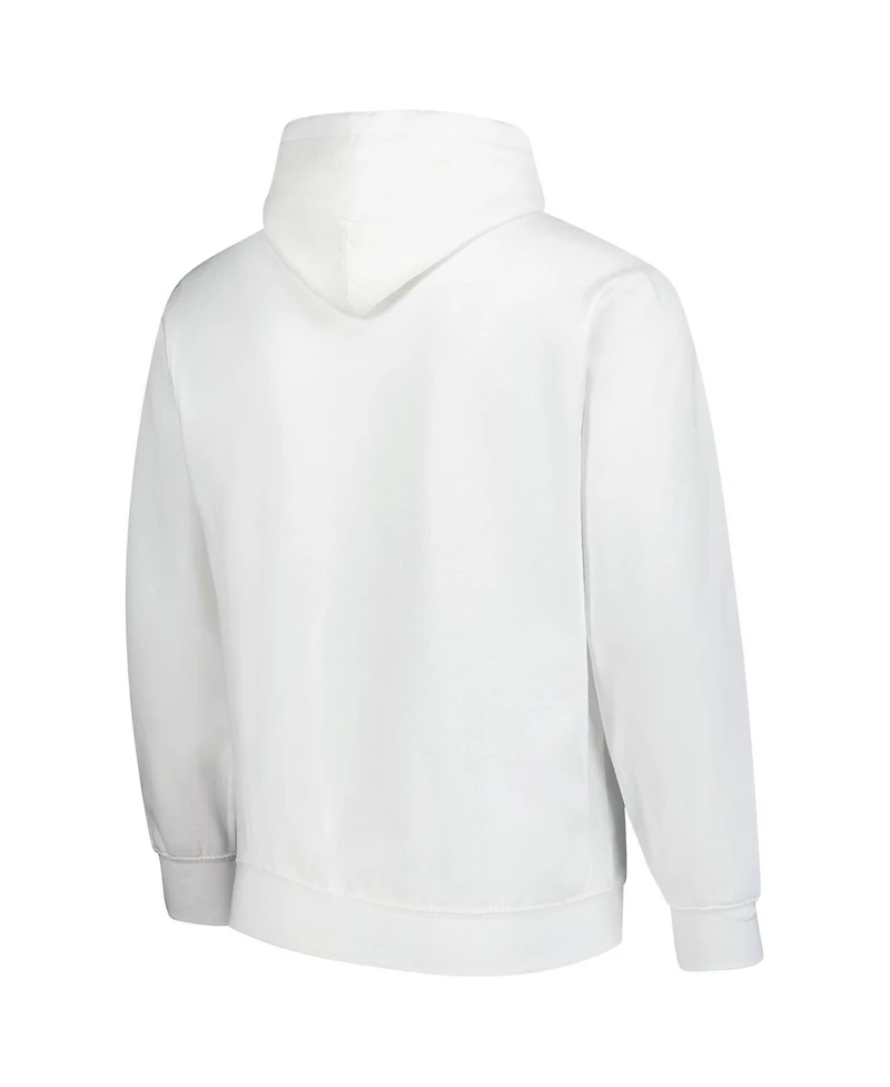 Starter Men's White Detroit Lions Vintage Pullover Hoodie