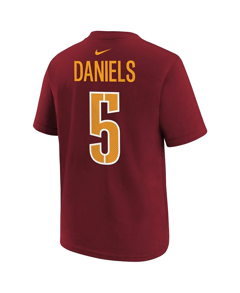 Nike Toddler Jayden Daniels Burgundy Washington Commanders Player Name Number T-Shirt
