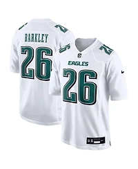 Nike Men's Saquon Barkley Tundra White Philadelphia Eagles Fashion Game Jersey