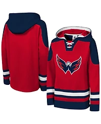 Outerstuff Big Boys and Girls Red Washington Capitals Must Have Home V-Neck Pullover Hoodie