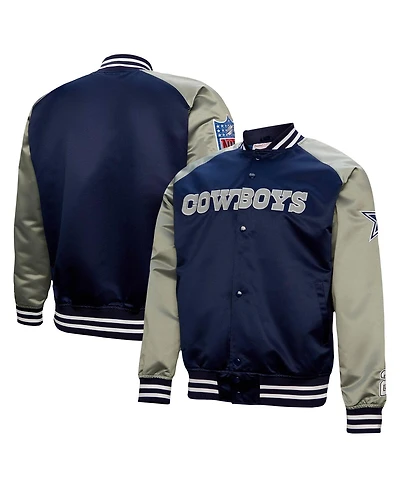 Mitchell & Ness Men's Deion Sanders Navy Dallas Cowboys Retired Player Graphic Full-Zip Satin Jacket