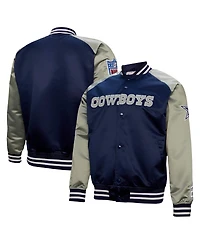 Mitchell & Ness Men's Deion Sanders Navy Dallas Cowboys Retired Player Graphic Full-Zip Satin Jacket