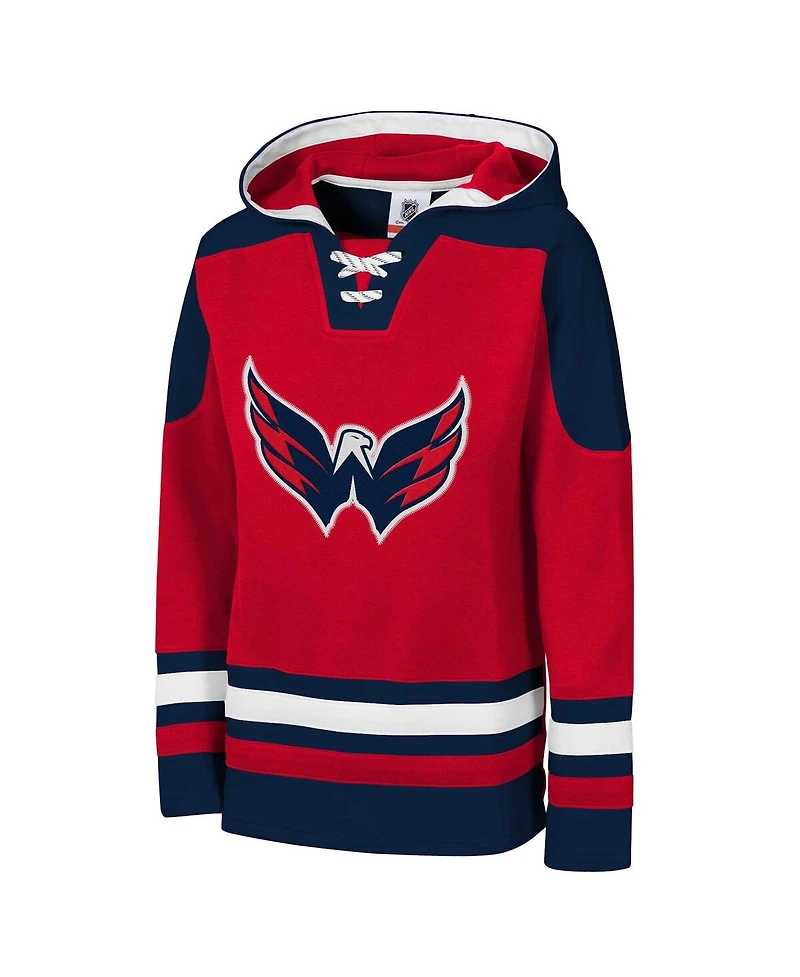 Outerstuff Big Boys and Girls Red Washington Capitals Must Have Home V-Neck Pullover Hoodie