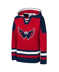 Outerstuff Big Boys and Girls Red Washington Capitals Must Have Home V-Neck Pullover Hoodie