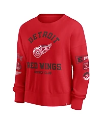 Fanatics Women's Red Detroit Wings Go Team Pullover Sweatshirt