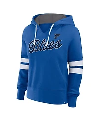 Fanatics Women's Blue St. Louis Blues Seize Fleece Pullover Hoodie