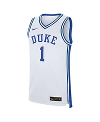 Nike Men's 1 White Duke Blue Devils Home Replica Jersey