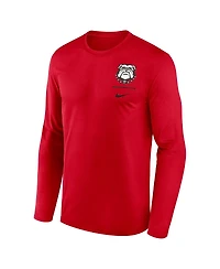 Nike Men's Red Georgia Bulldogs Alternate Logo Lockup Legend Performance Long Sleeve T-Shirt