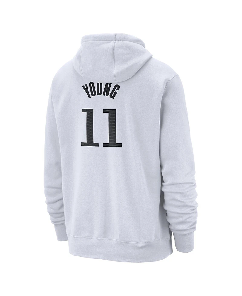Nike Men's Trae Young White Atlanta Hawks 2024/25 Name Number Pullover Hoodie