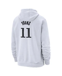 Nike Men's Trae Young White Atlanta Hawks 2024/25 Name Number Pullover Hoodie