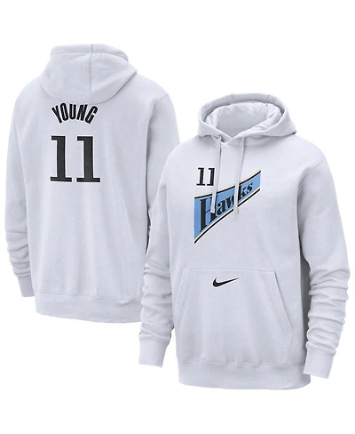 Nike Men's Trae Young White Atlanta Hawks 2024/25 Name Number Pullover Hoodie
