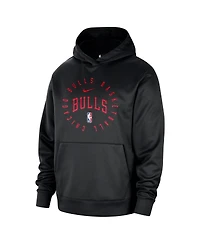 Nike Men's Black Chicago Bulls 2024/25 Spotlight On-Court Practice Performance Pullover Hoodie