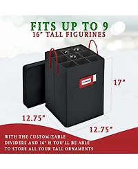 Nutcracker and Figurine Collectible Storage Box - Store up to 9 pc of 16 inch