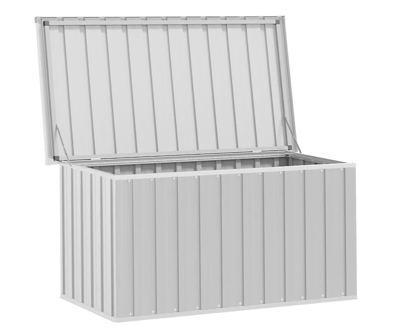 vidaXL Patio Storage Box Gray 50.8"x26.4"x25.6"