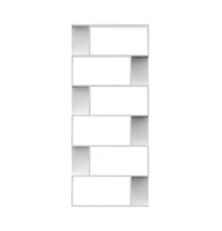 Book Cabinet/Room Divider White 31.5"x9.4"x75.6" Engineered Wood