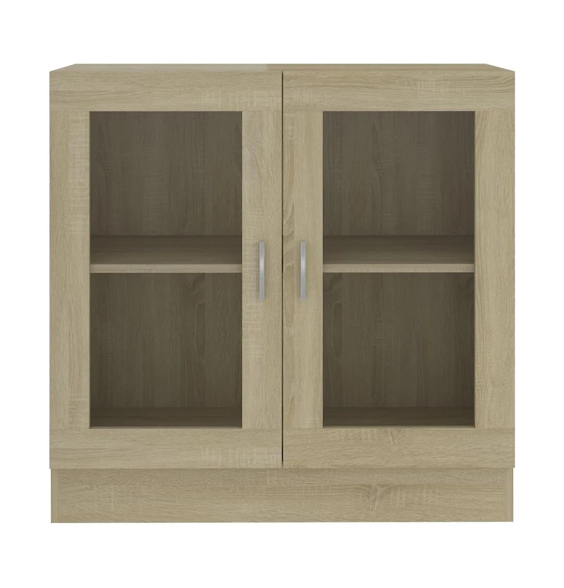 Vitrine Cabinet Sonoma Oak 32.5"x12"x31.5" Engineered Wood