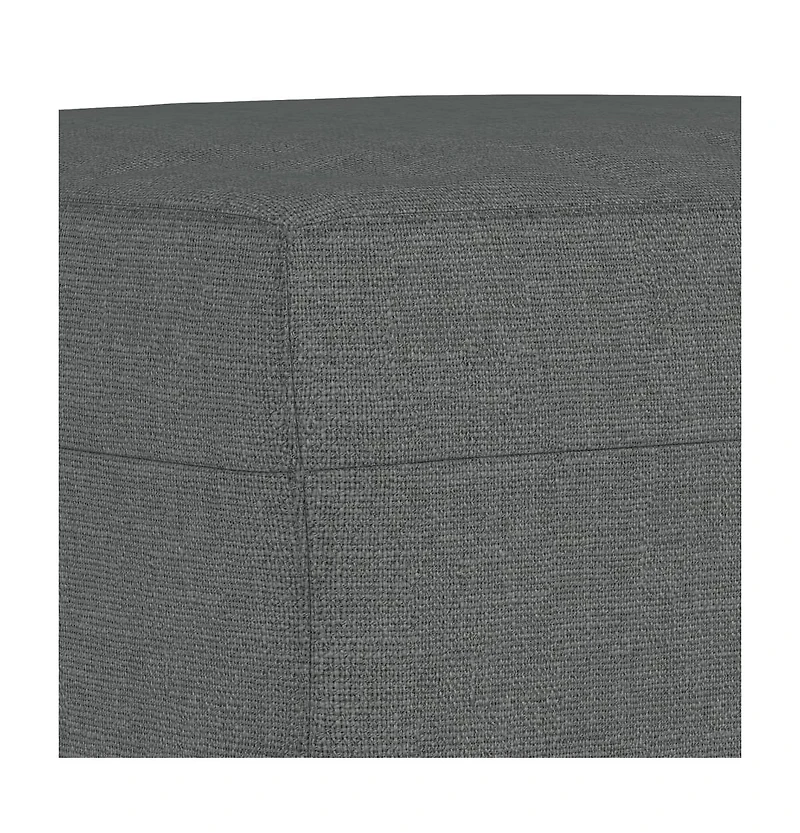 vidaXL Footstool Dark Gray 27.6"x21.7"x16.1" Fabric