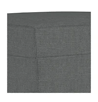 vidaXL Footstool Dark Gray 27.6"x21.7"x16.1" Fabric