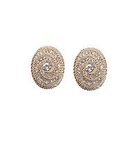 Crystal Swirl Stud Earrings