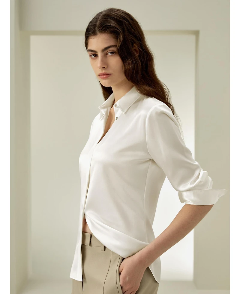 Lilysilk Women's Elegant Silhouette Silk Shirt