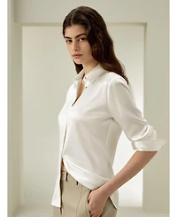 Lilysilk Women's Elegant Silhouette Silk Shirt
