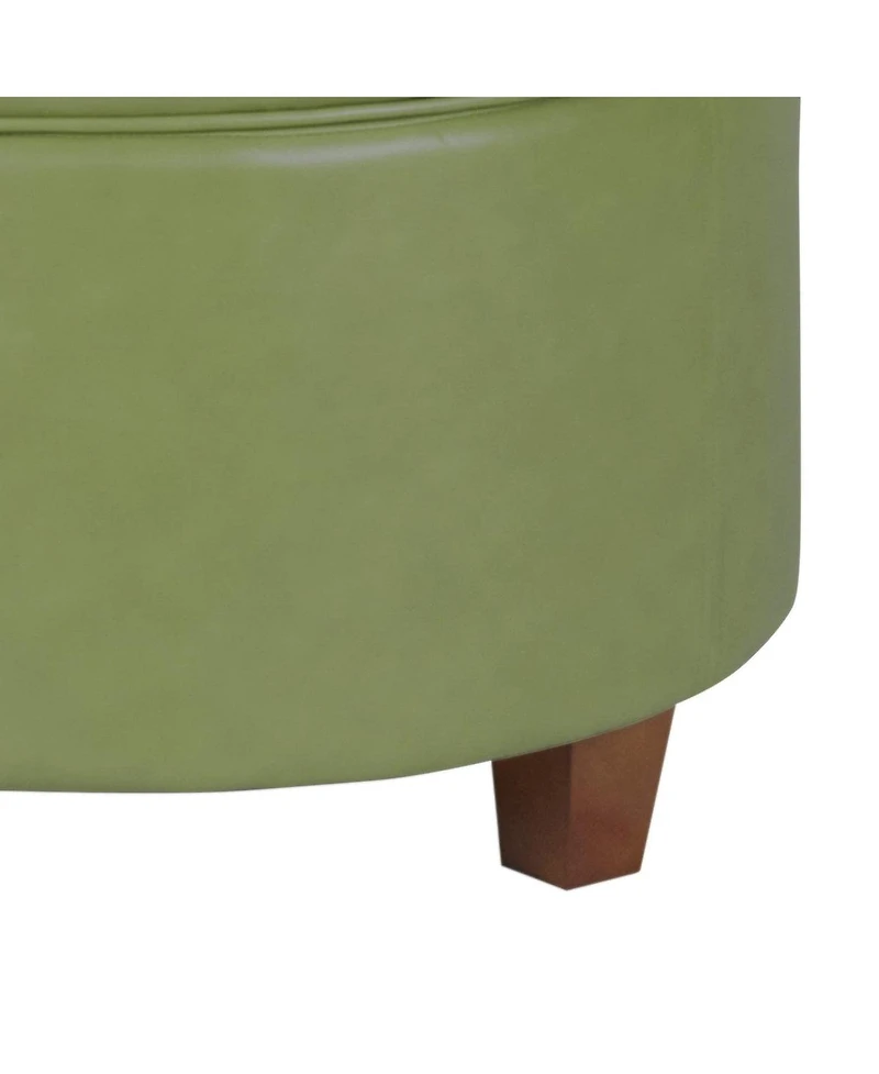 Slickblue Rustic Wooden Ottoman for Stylish Seating and Storage in Living Room or Bedroom