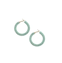 Beaded Cluster Hoop Earrings