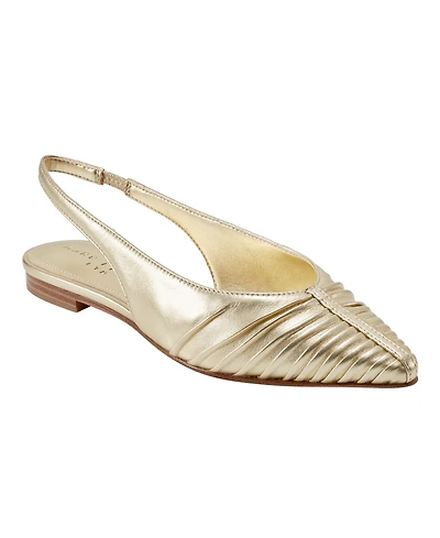 Marc Fisher Ltd Women's Dalatee Ruched Slingback Flats
