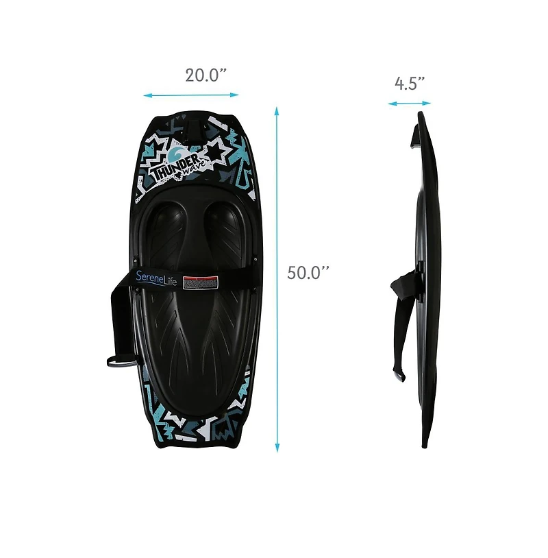 SereneLife Thunder Wave Water Sport Knee-Board With Stable Platform Base