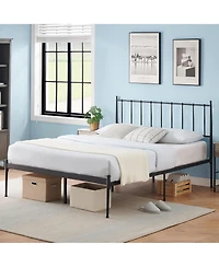 gaomon Queen Bed Frames, Queen Size Bed Frames with Metal Headboard