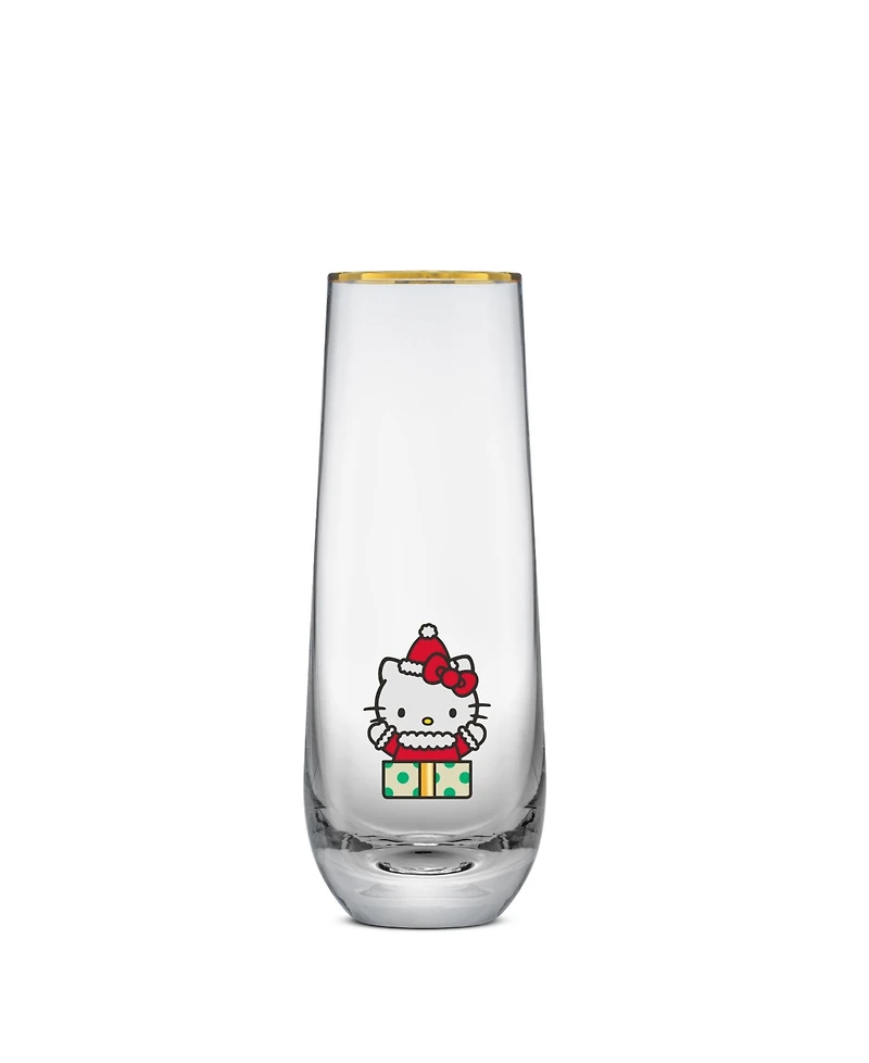 JoyJolt Hello Kitty and Friends Holiday Stemless Flutes, Set of 4