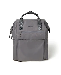 Baggallini Soho Backpack - Smoke, Faux Python Trim