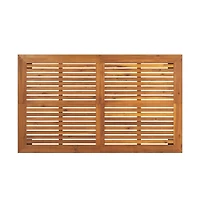 vidaXL Garden Table Natural wood Solid acacia wood and powder-coated metal