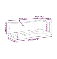 vidaXL Pallet Cushions 3 pcs Fabric