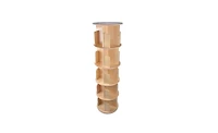Slickblue 5-Tier Rotating Bookshelf for Space-Saving and Convenient Storage