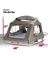 Yakima SkyRise Hd Medium Heavy Duty 4 Season Rooftop Tent for 2 People, Tan