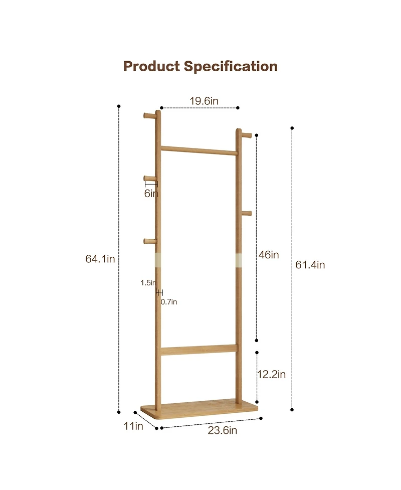 Lovmor Coat Racks solid wood hanger 23.6 1164.1 for bedroom/entrance/living room