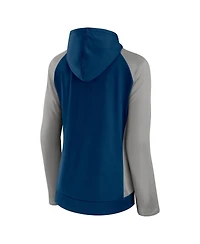 Fanatics Women's Navy/Gray Nashville Sc Iconic Raglan Full-Zip Hoodie Jacket