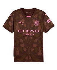 Puma Men's Brown Manchester City 2024/25 Replica Short Sleeve Goalkeeper Jersey