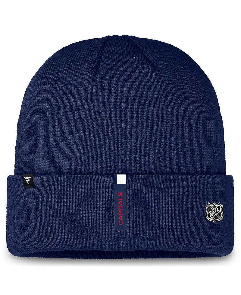 Fanatics Men's Navy Washington Capitals Authentic Pro Cuffed Knit Hat