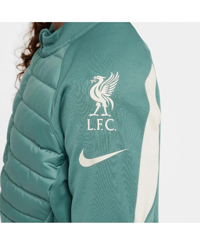Nike Big Boys and Girls Teal Liverpool 2024/25 Academy Drill Quarter-Zip Top