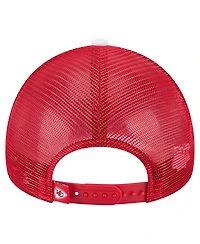 New Era Big Boys and Girls Red Kansas City Chiefs Sport Night Color Block 9FORTY A-Frame Trucker Adjustable Hat